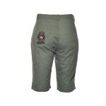 High Waist Cotton Women' Shorts With Gold Button And Back Pocket Attached Logo