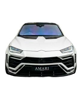 China 1016 Style Lamborghini Body Kit Urus Carbon Fiber Front Lip Diffuser Spoiler Hood White factory
