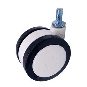 China Medical Polyurethane Castor Wheels Thread Stem Swivel Type factory