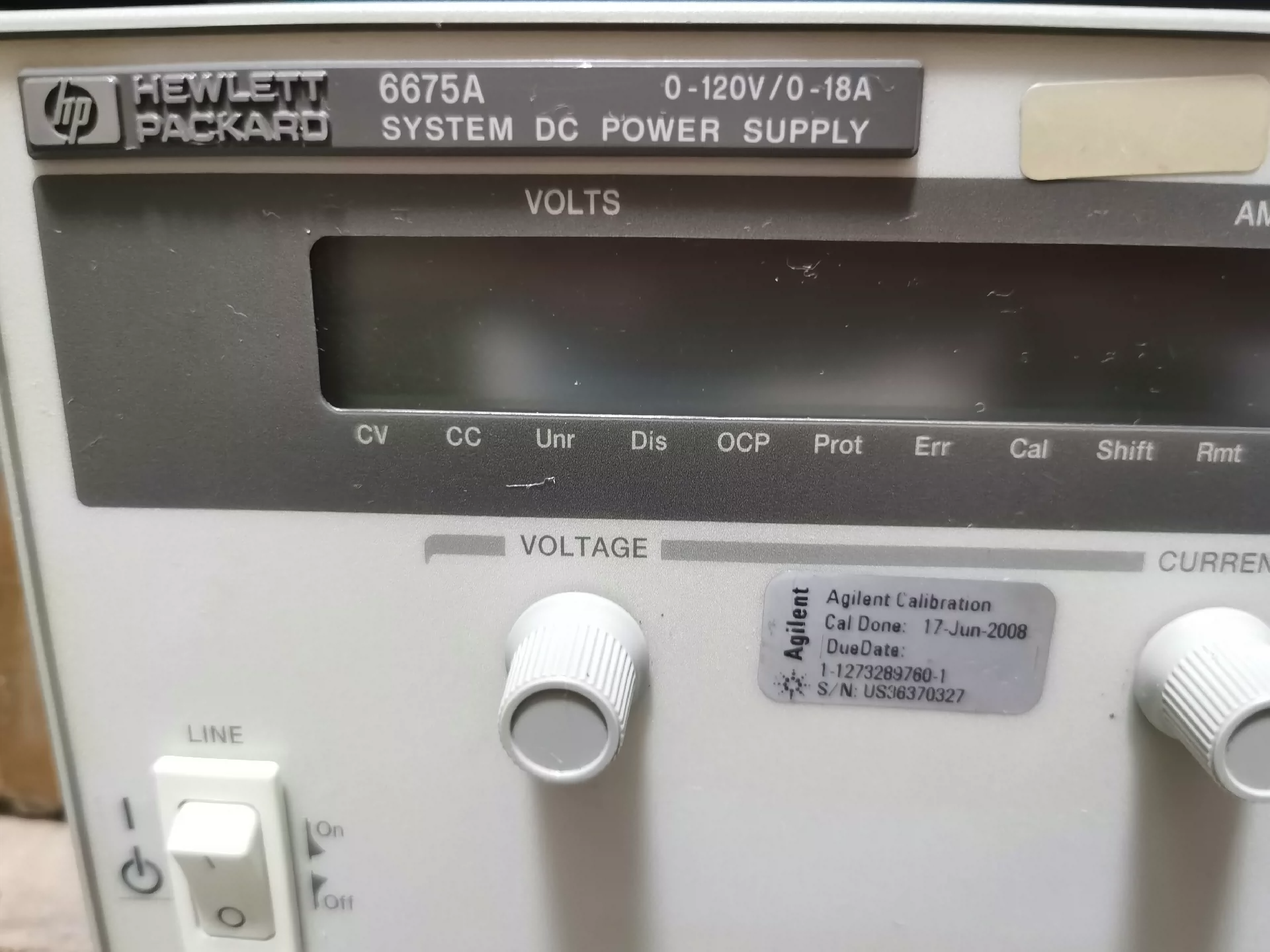 DC HP Agilent Programmable Power Supply 6675A 120 V / 18 A 2 KW