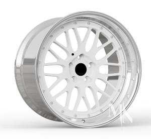 China 2 Piece Forged Custom Wheels BBS LM LMR LeMans Gold Rims For BMW 370z 350z factory