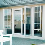 Double Opening PVC Glass Casement Doors White Frame With Double Triple Glazed