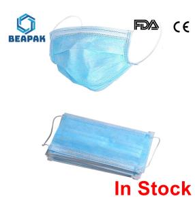 China Waterproof Disposable Earloop 3 Ply Face Mask Protect from Virus factory