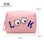 Custom Printed Leather Red Cartoon Travel PU Makeup Bag