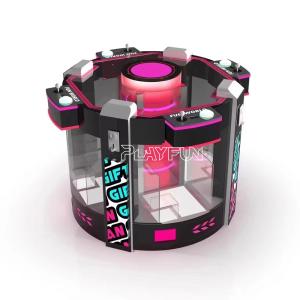 China New Design Coin Operated 4 Players Standing Doll Claw Machines Children Toy Soft Toys Key Ring Crane Claw Machine factory