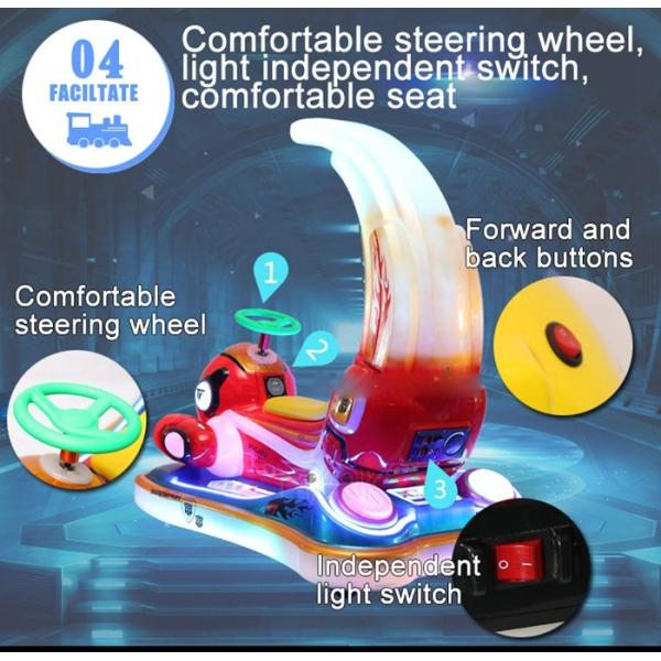 Battery Powered Kids Bumper Car With Audio Positioning Lighting 250W