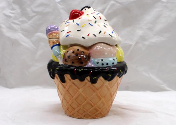Fashionable Kitchen Storage Jars Ceramic , Ice Ceramic Tea Coffee Sugar