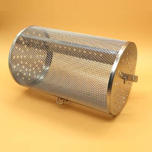 China Stainless Steel Rotisserie Oven Basket for Roasting Baking Nuts Coffee Beans factory