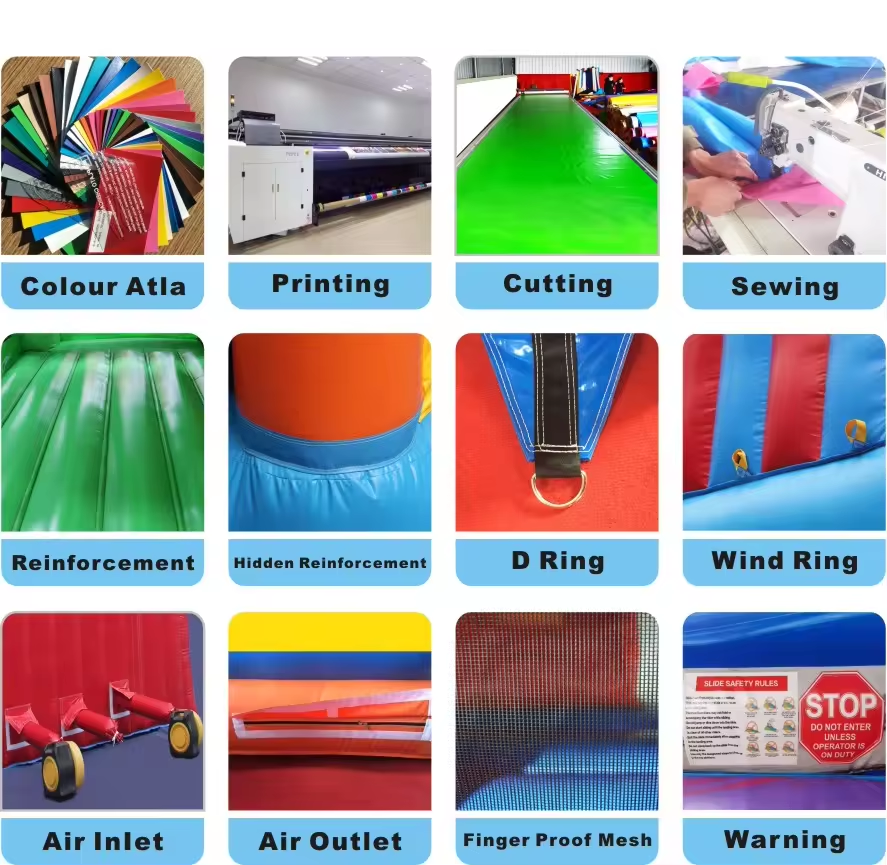 Custom Logo Printed Commercial Water Slides Inflatable Bouncy House for Adults