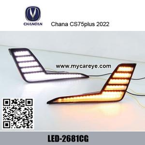 China Chana CS75 Plus 2022 LED DRL driving lights car fog light aftermarket led running lights for cars factory
