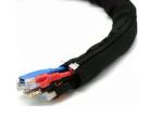 Woven Zip Up Cable Sleeves Braided Wrap Custom Diameter For Cable Tidy Sleeve