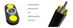 12 Fibers ADSS Flat FTTH Drop Fiber Optic Cable Dielectric FRP Strength Member