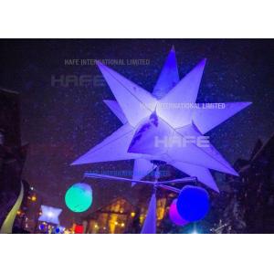 China 2.5m Diameter Wonderful Inflatable Lighting Decoration Star Decorative Hanging Stars on sale