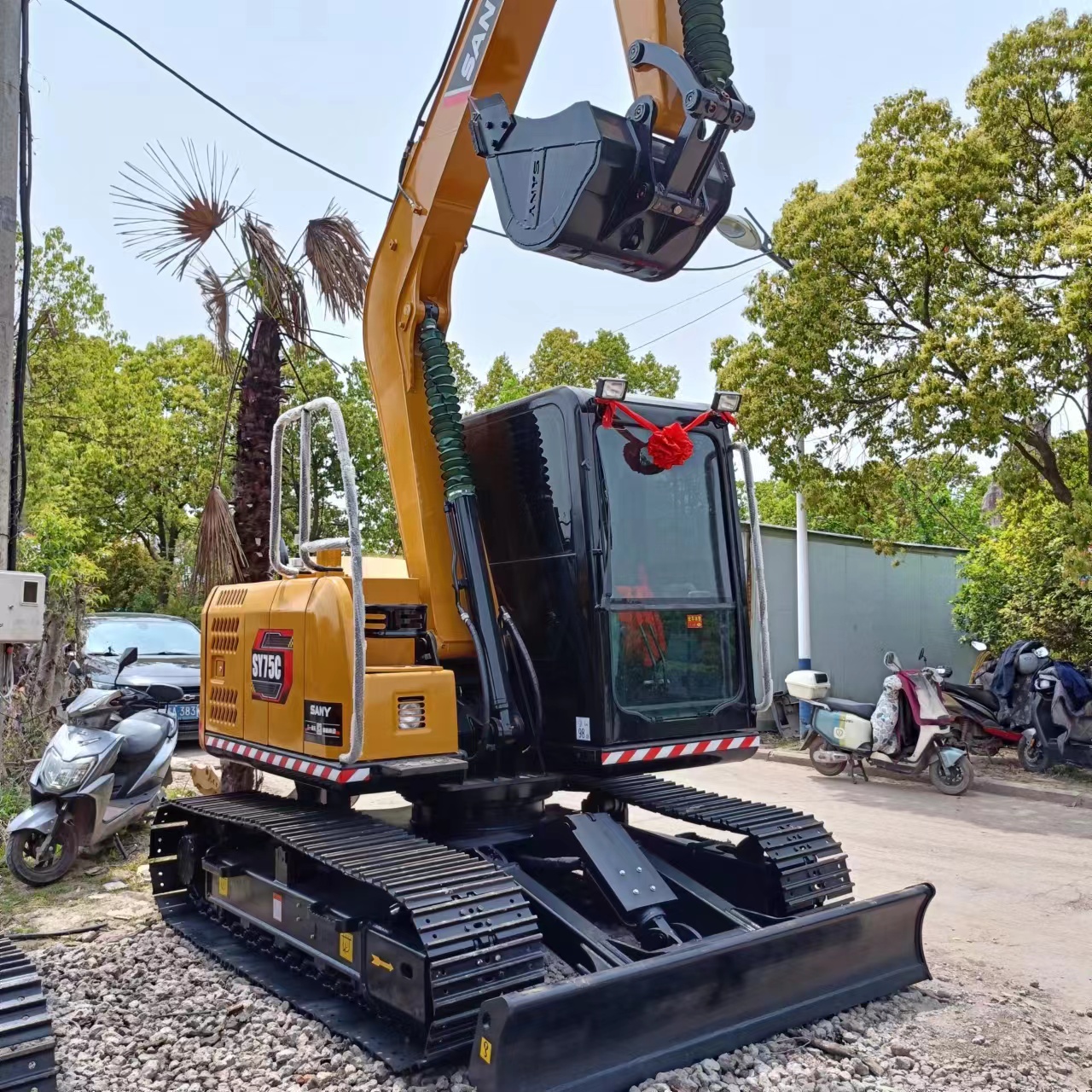 SANY SY75C Pro Excavator 7 Ton Operating Weight Original Hydraulic Pump and Used Unit