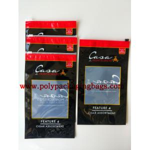 Resealable Slider Zipper And Window OPP Cigar Tobacco Bag