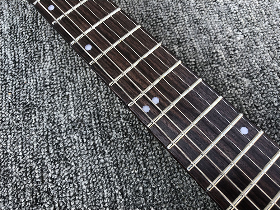 Custom Earts Electric Guitar with African Mahogany Body Black Hardware