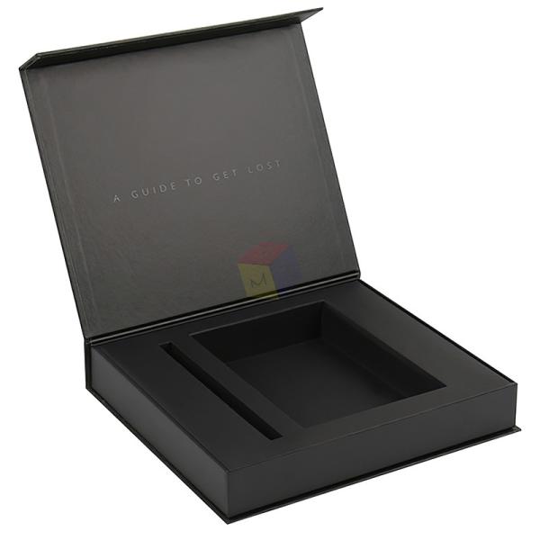 Wholesale Custom Logo Paper Hard Cardboard Black Magnetic Box Gift Packaging