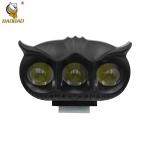 3 LED Owl Style Black Aluminum Casing Motorcycle LED HeadLight Spot Lamp