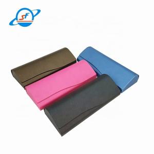 China Lightweight Handmade PU Leather Foldable Eyeglass Case Wear Resistance factory