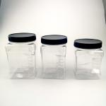 850ml Square Food Grade Gas Tight Wide Mouth Plastic Jar