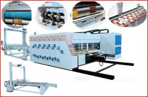 China Automatic Flexo Printer Slotter Die-cutter Stacker Machine, Lead-edge Feeding, 1~5 color factory