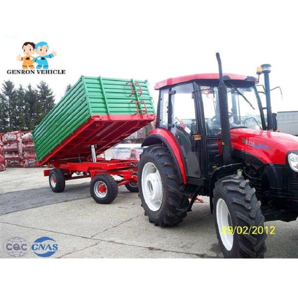 China Bulk Cargo 2axle 120hp Agricultural Tipping Trailers factory