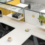 Modern 4 Person Office Furniture Staff Executive Workstation Table With Metle