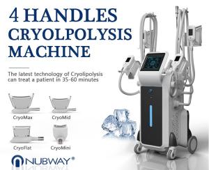 China Fast Fat Reduction! 4 Handles Cryolipolysis Fat Freezing Machine factory