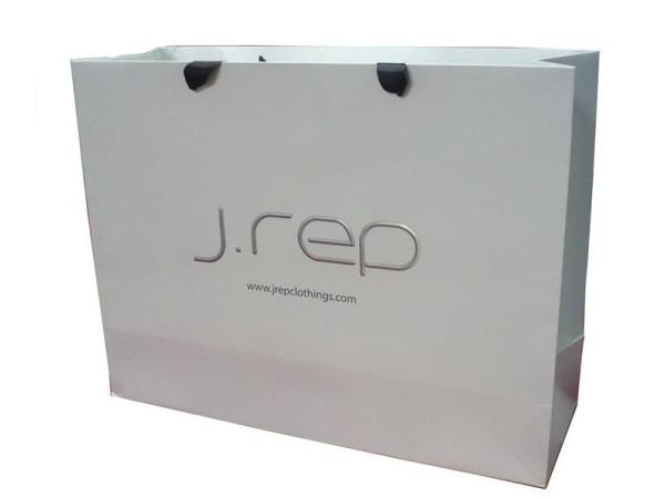Customized Jrep 250g Paper Carrier Bag, Personalised Shopping Bags With Logo