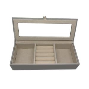China Brown 5KG Load Leather Jewellery Storage Box Organizer factory