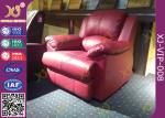 Metal Base Structure Home Theater Sofa Electric Leather Recliner Chairs