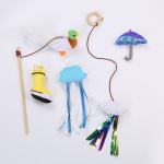 Interactive Laser Cat Teaser Toy Feathers Wand Assorted Plush Vocal Shoes Birds