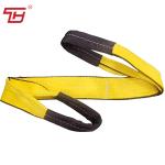 9800 #/inch 2Ply Black Edge treated on both sides polyester web sling Twisted