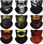 Cooling Half Balaclava Army Plaid Face Mask Tube Bandana