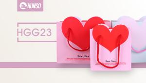 China Sweet Heart Patterned Gift Bags Recyclable Fancy Simple Printed Pantone factory