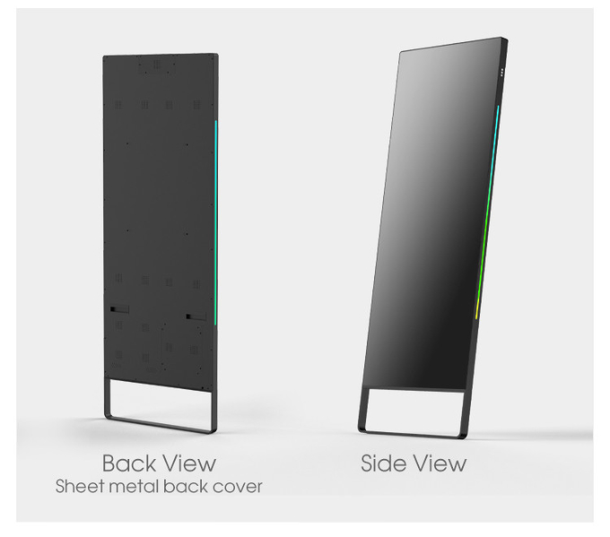 55inch Interactive Fitness magic mirror display with Personalized Workouts and Heart Rate Monitor