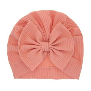 China Newborn Baby Hospital Hats with Bowknot Toddler Infant Hat Baby Beanie hat factory