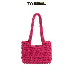 China Designed Beauty Hand Knitted Bag Pink Shoulder Bag For Gift Package factory