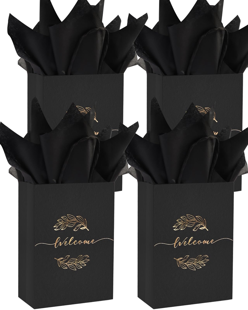 Hand Length Handle Popular Design Your Own Logo Handle Bulk Thank You Gift Carry Kraft Paper Bags