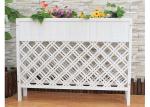 Balcony Mesh Shape Wooden Flower Shelf , Colorful Wooden Plant Stand Antiseptic