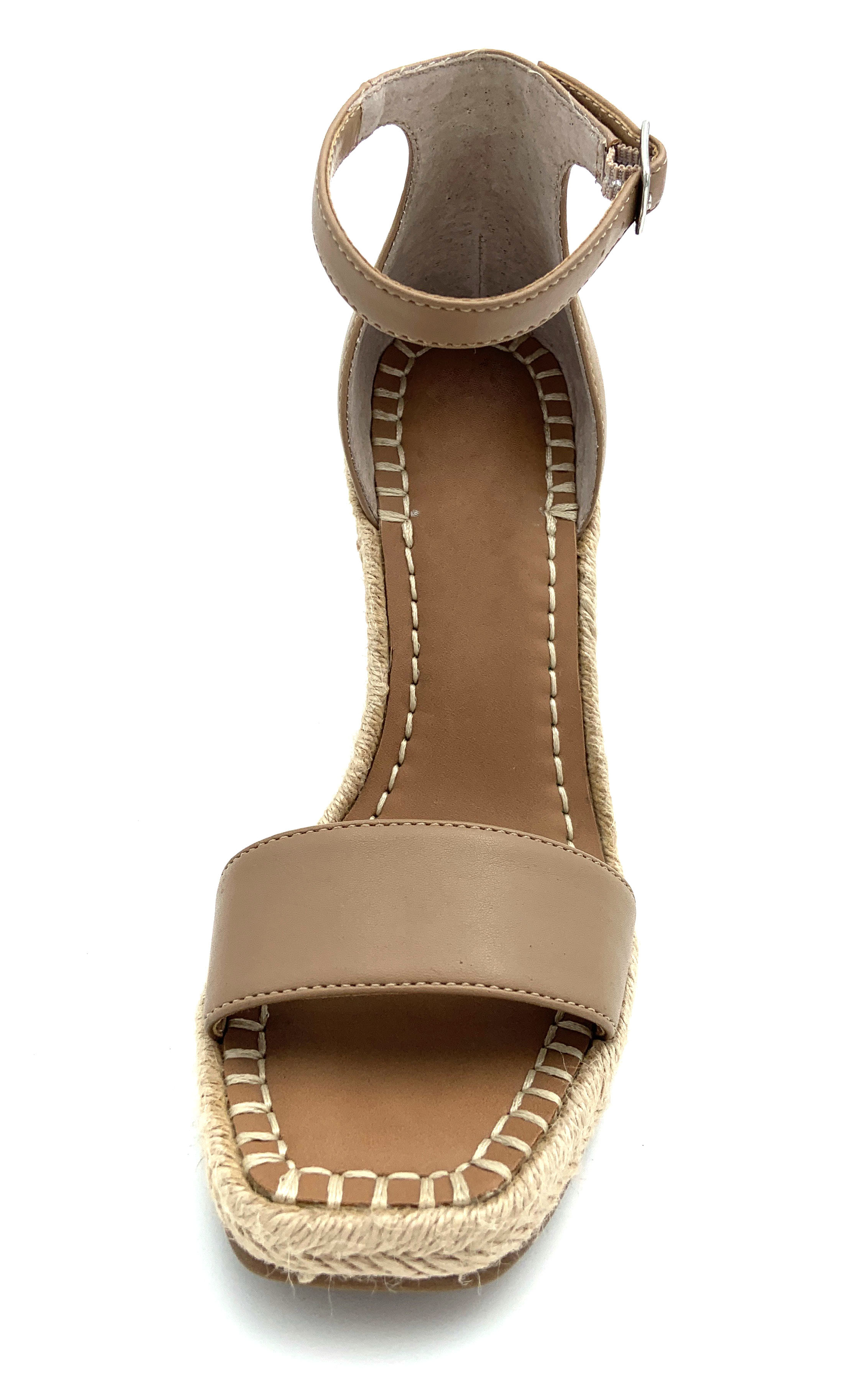Canvas Lace Up Espadrille Wedges Unisex With Solid Pattern Cotton Lining