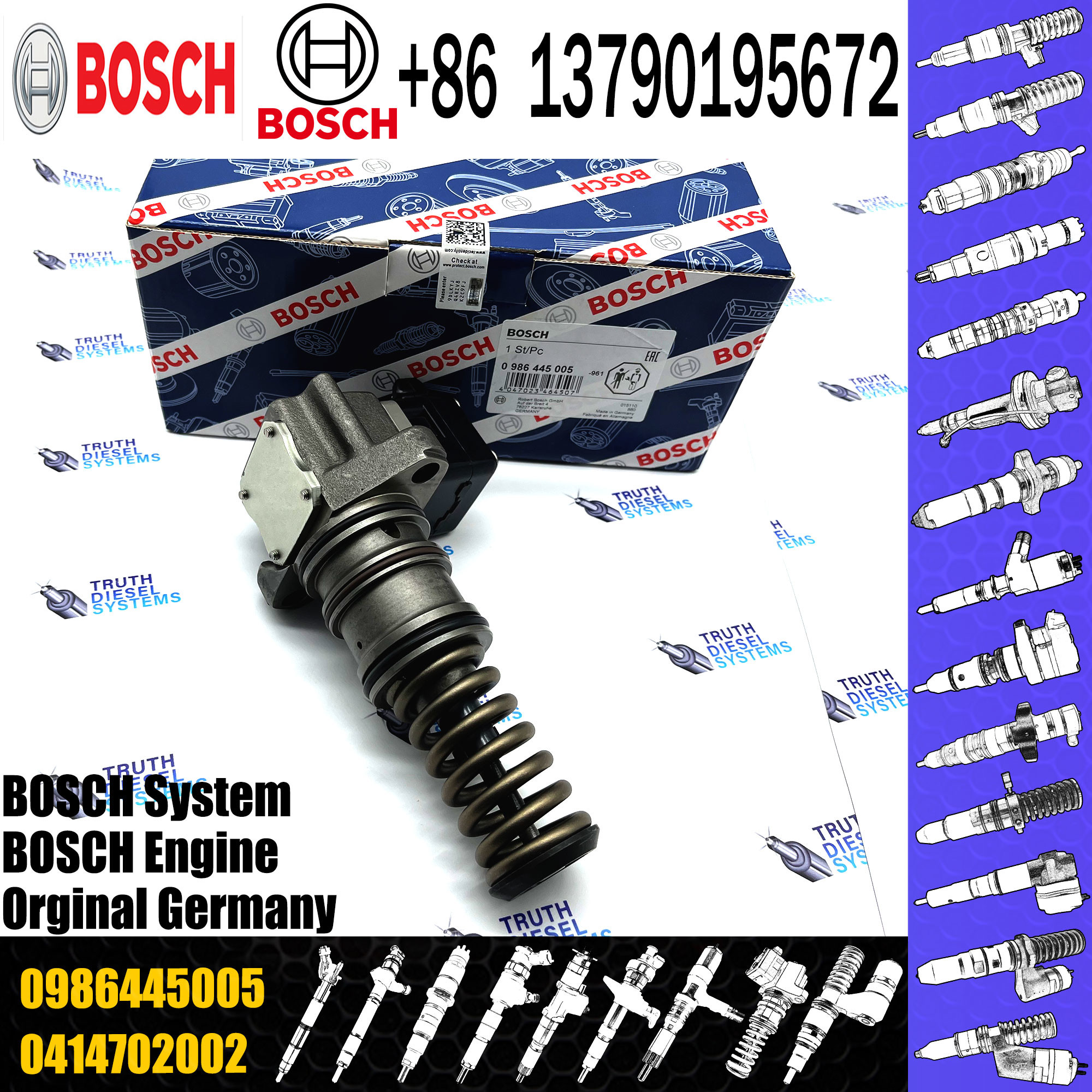 Diesel Fuel Injector Pump Fuel Injection Unit Pump 0414755004 0986445005 1392052