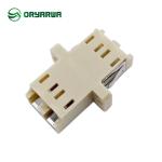 Flange LC Duplex Fiber Optic Adapter With Inner Shutter