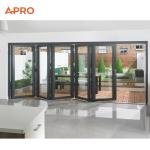 Aluminum Folding Doors Innovative And Practical Powder - Coated Frame Finishing