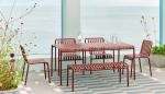 Minimalist Style Outdoor Metal Furniture Set L56 x W47 x H80cm Chair Size Steel