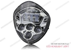 China 40W - 60W LED High Low Beam Headlights 12V DC 6500K For Victory Motocycle factory