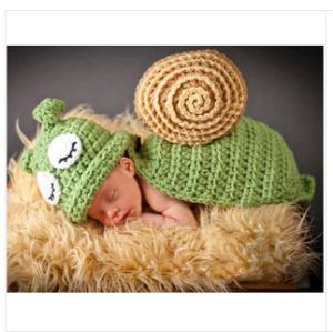 China blue snail cartoon baby hat cap beanie set costume Photography Prop Animal set factory