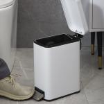 Rectangular Foot Pedal 5L Stainless Steel Trash Can for Iron Material Waste