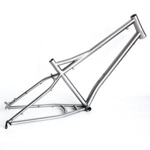 China 27.7er Titanium Bike Frame MTB Long Tour Travel Fram With 192mm Dropout Distance factory