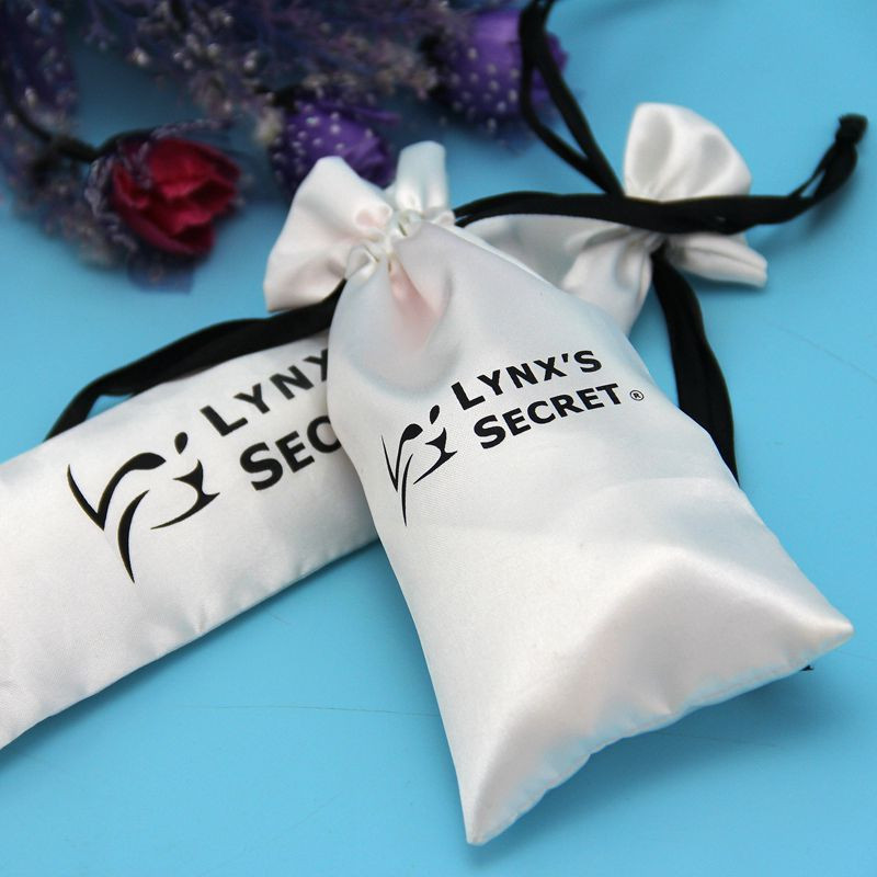 Colored Hair Bags For Hair Extension , Portable Satin Drawstring Gift Bags
